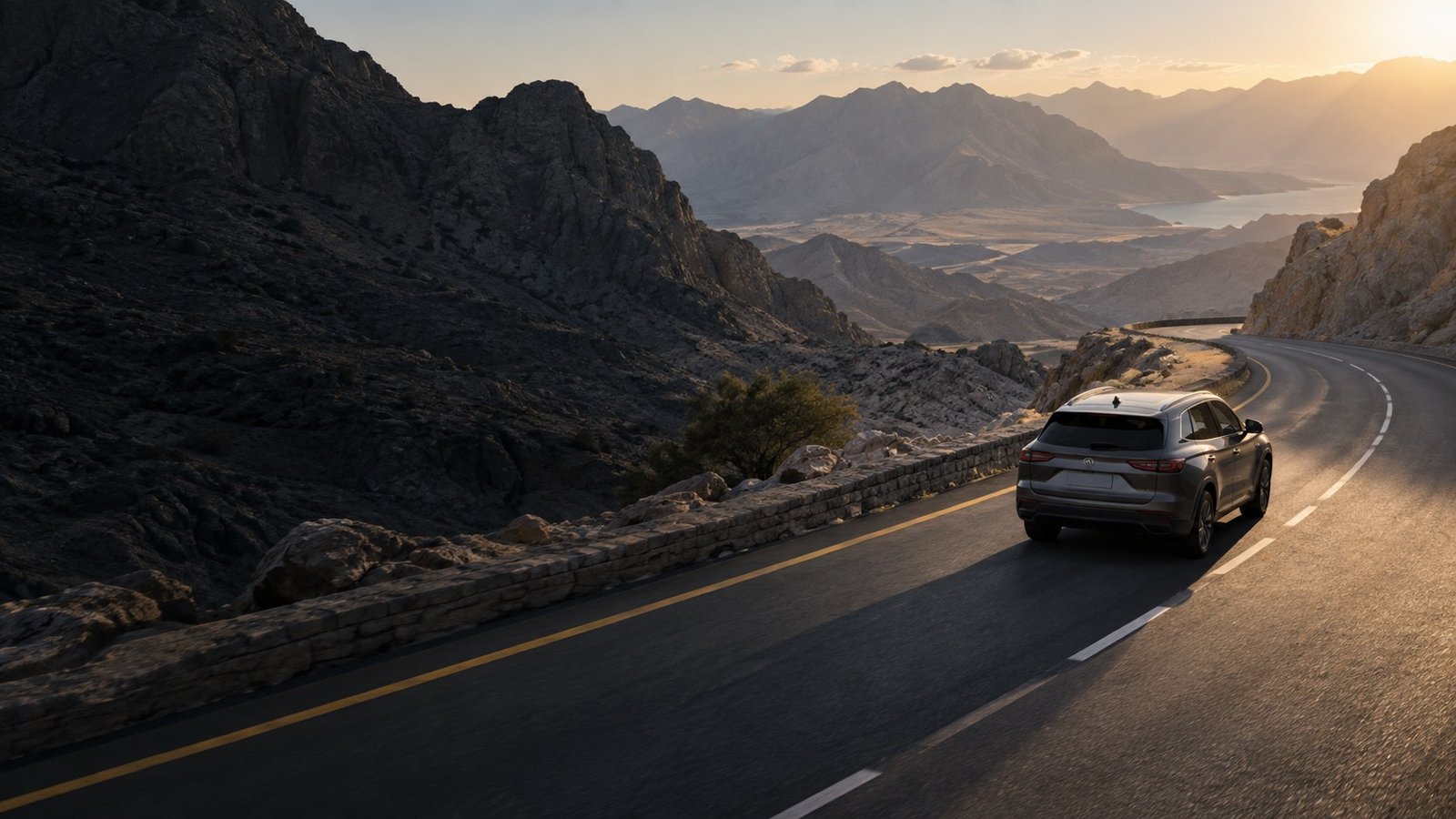 Concept image of an SUV on a mountain road